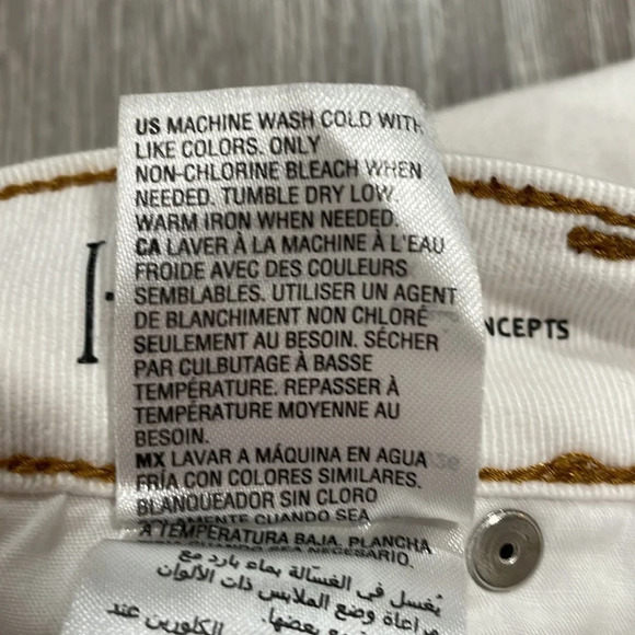 NWOT INC International Concepts Denim Jeans High Rise Wide Leg Crop Raw … - Picture 13 of 16